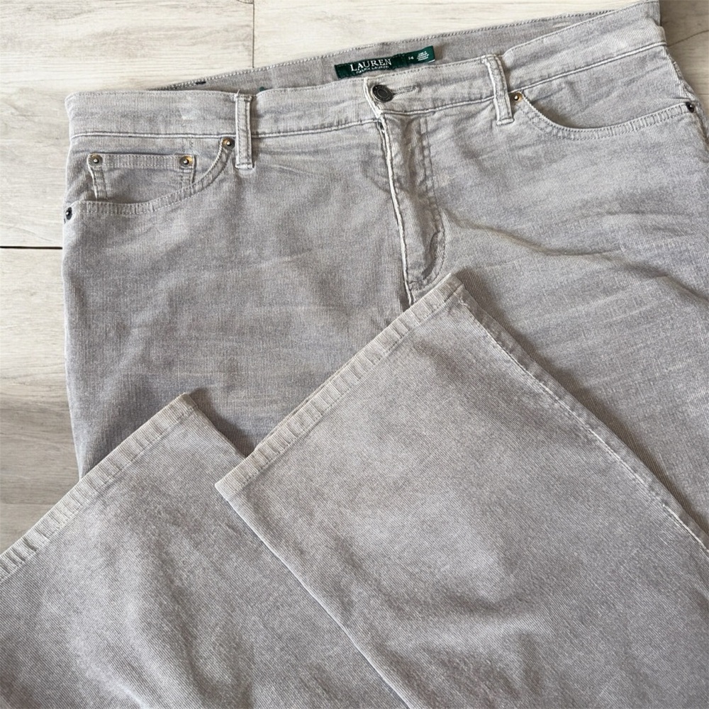 Lauren Ralph Lauren Women’s 14 Gray Corduroy Bootcut Pants - 31” Inseam